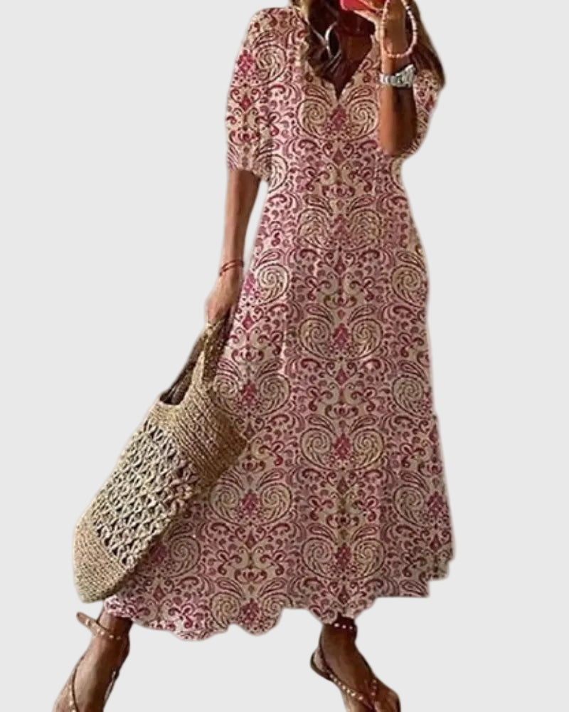 Amalia - Boho Vintage Summer Maxi Dress
