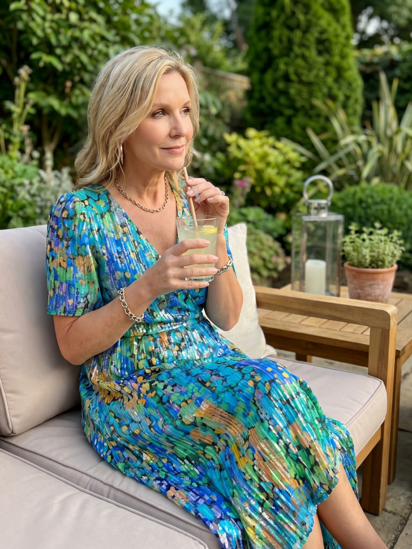 Mirabel - Flutter Sleeve Gathered Waist Floral Print Midi Dress