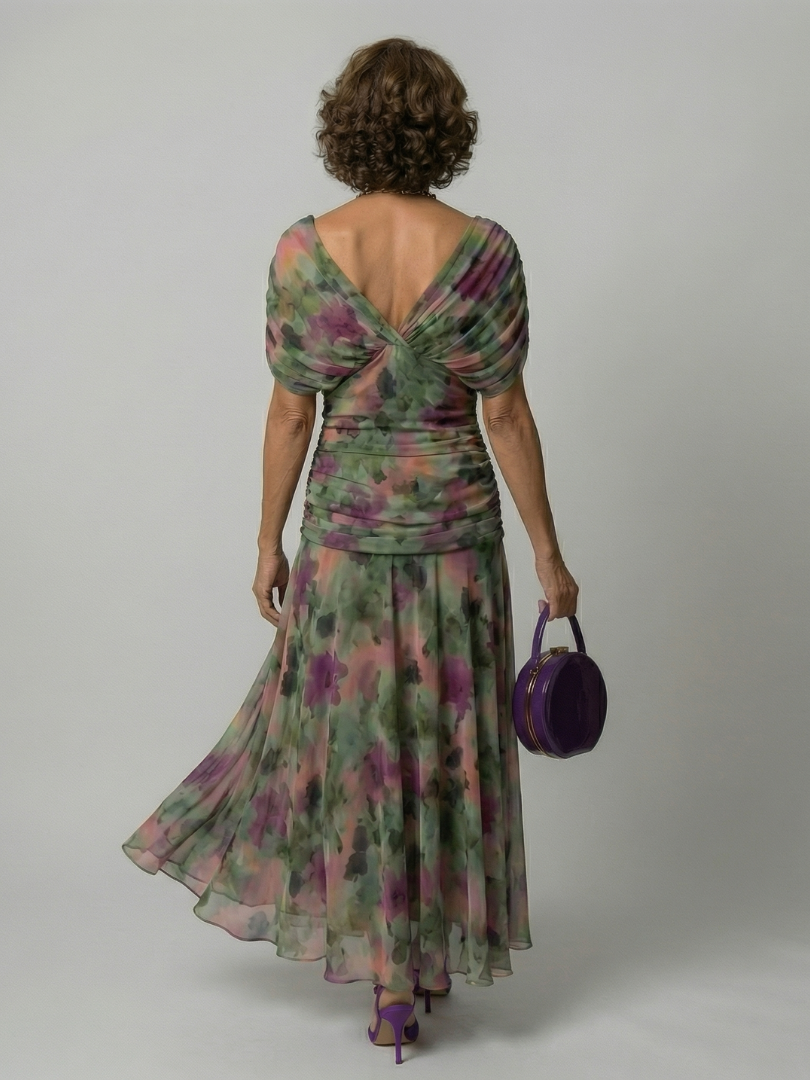 Calen - Off Shoulder Flow Midi Dresses