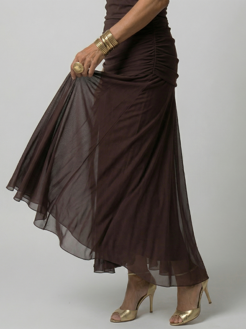 Calen - Off Shoulder Flow Midi Dresses