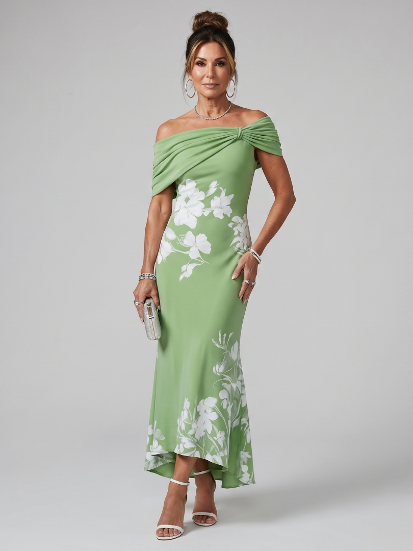Cosma - Off Shoulder Midi Dress