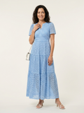 Brielle - V Neck Short Sleeve Tiered Midi Dress
