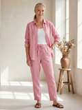 Noor - Long Sleeve Shirt Tapered Pants Set