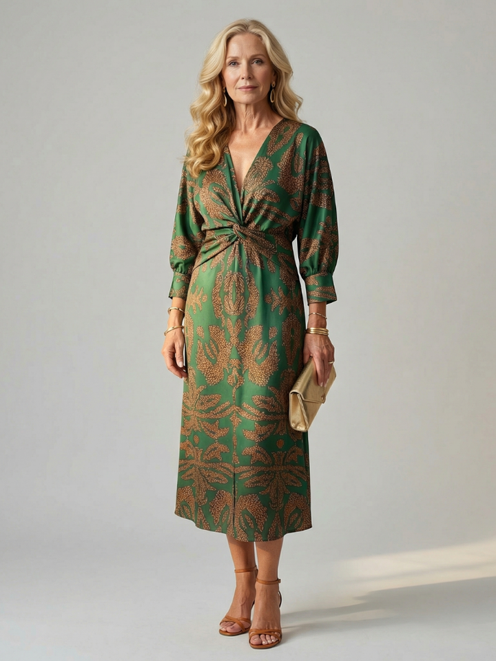 Lune - Natural Wrap Midi Dress