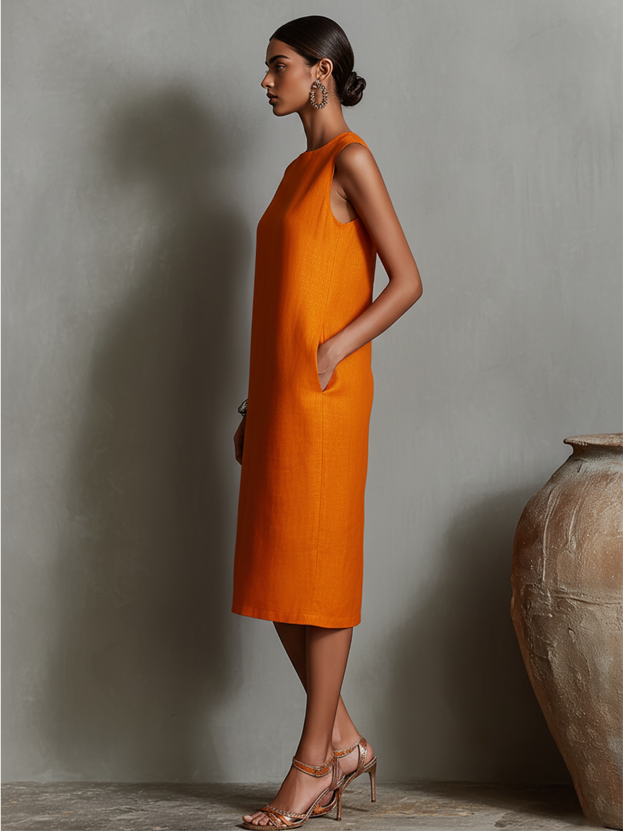 Maureen - Midi Dress with Pockets