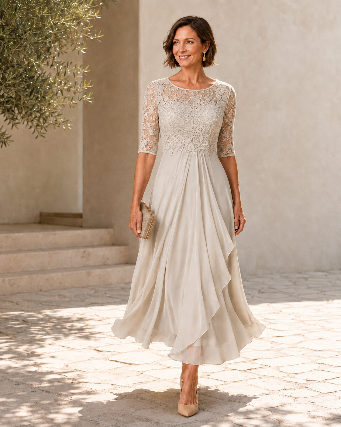 Rose - Lace Midi Dress