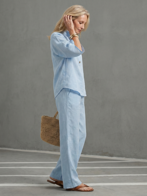 Amity - Button Front Relaxed Tunic Trouser Set