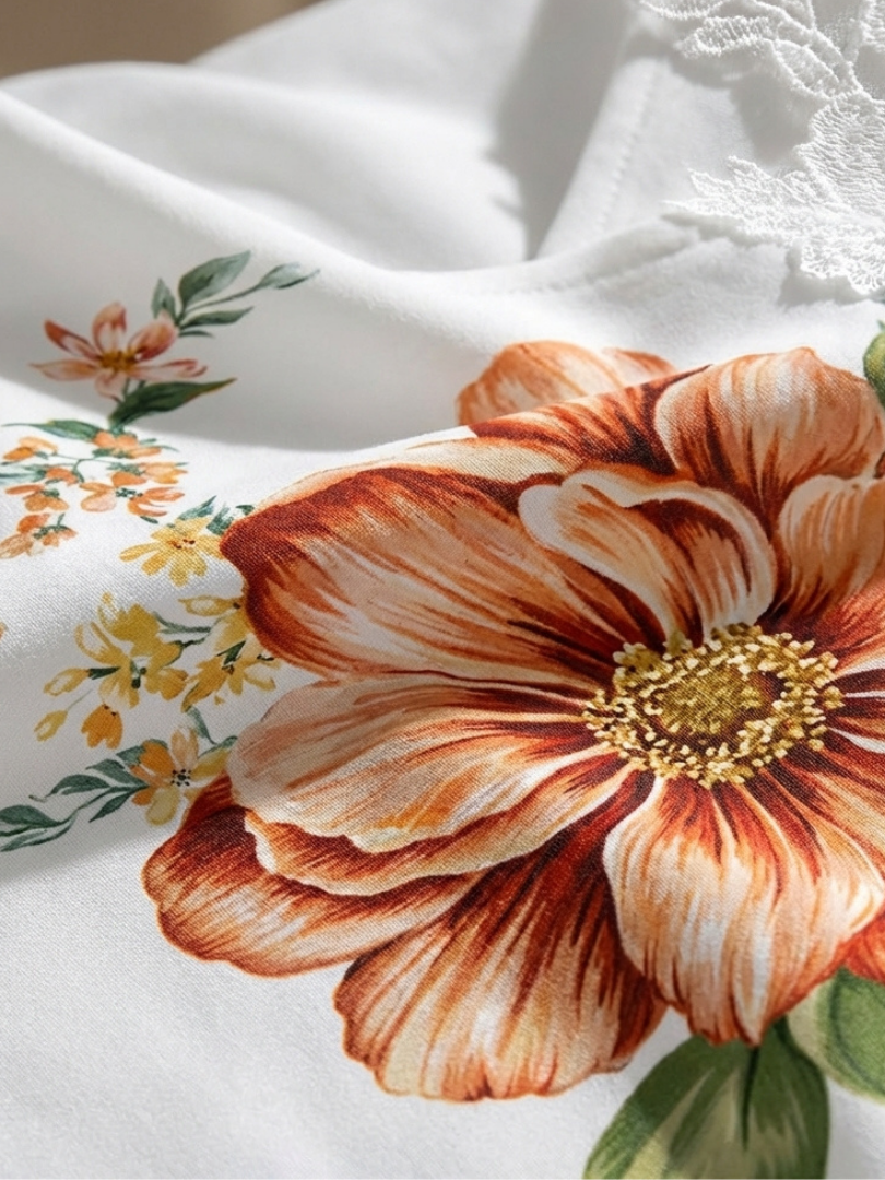 Camila - Floral Off-Shoulder A-Line Midi Dress