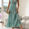 Rosamund - Flutter Sleeve Wrap Maxi Dress with Ruffle Hem