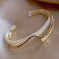 White Opal Gold Bracelet