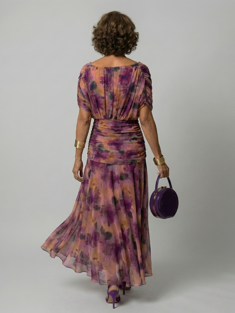 Calen - Off Shoulder Flow Midi Dresses