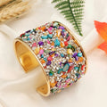 Colorful Inlaid Crystals Bracelet