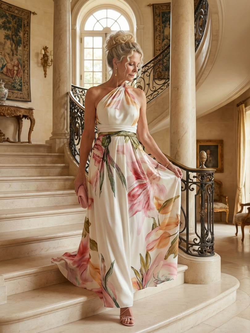 Amiel - Light Floral Maxi Dress