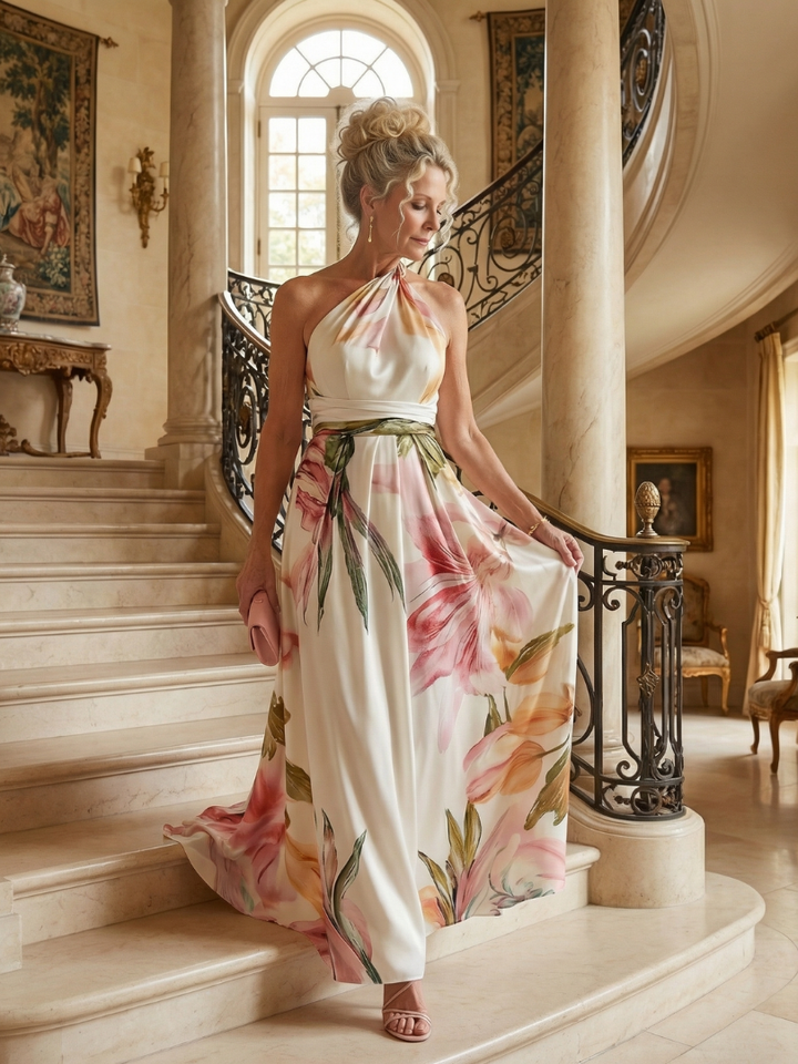 Amiel - Light Floral Maxi Dress