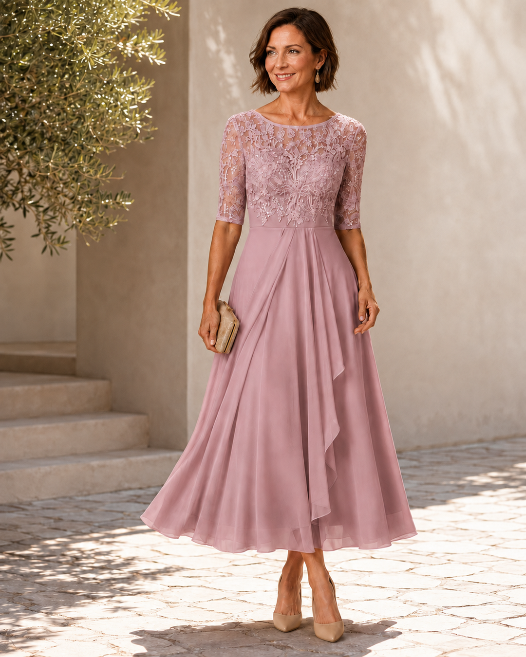 Rose - Lace Midi Dress