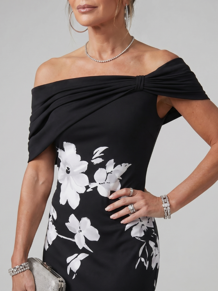Cosma - Off Shoulder Midi Dress