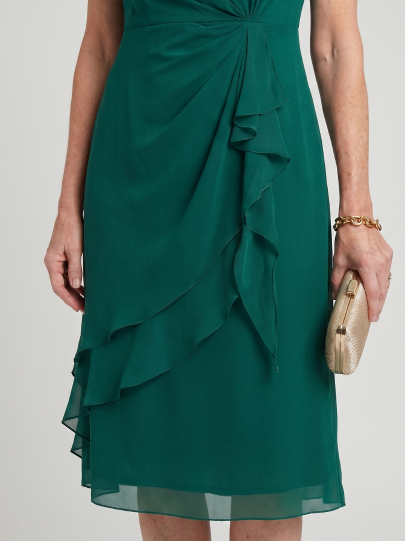 Eira - Short Sleeve Layered Hem Midi Dress