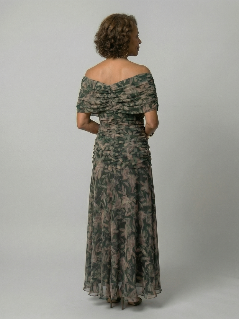 Calen - Off Shoulder Flow Midi Dresses