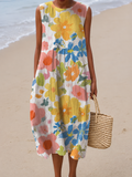 Ella - Pastel Floral Midi Dress