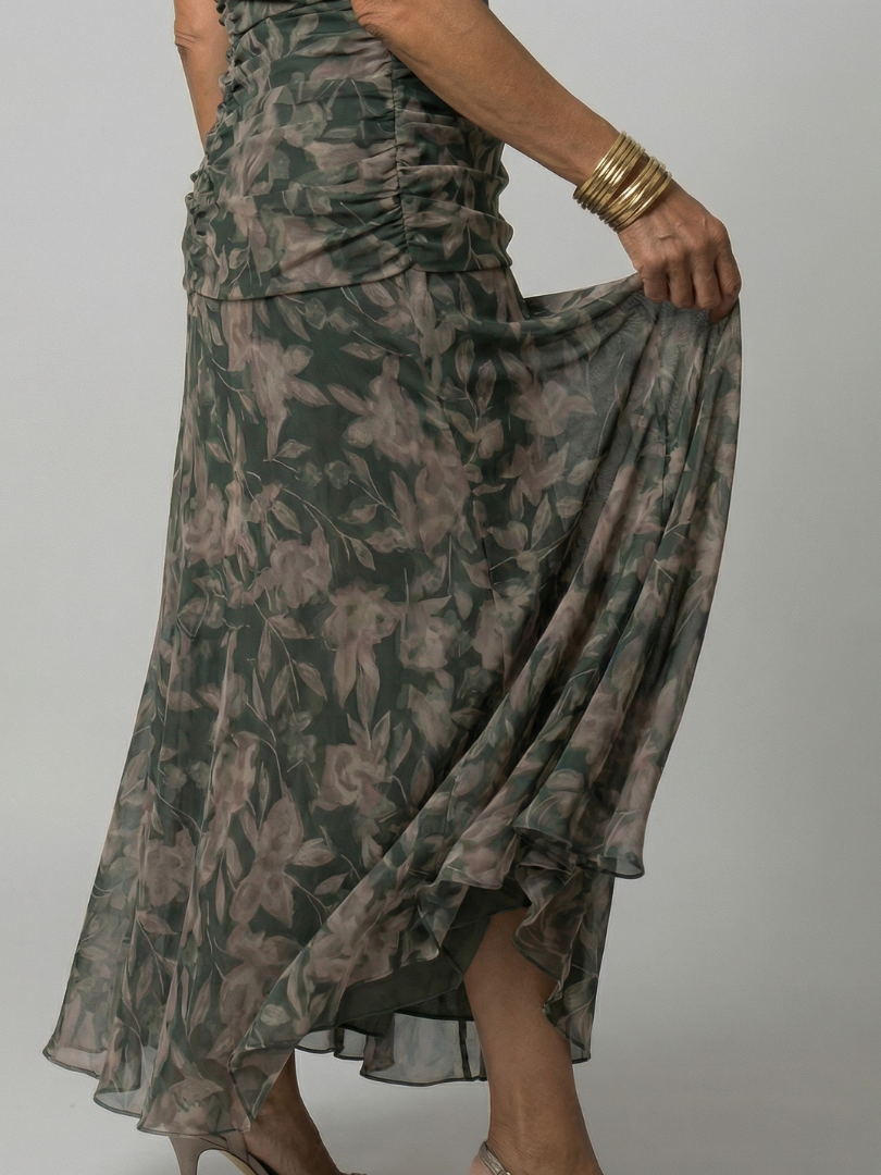Calen - Off Shoulder Flow Midi Dresses
