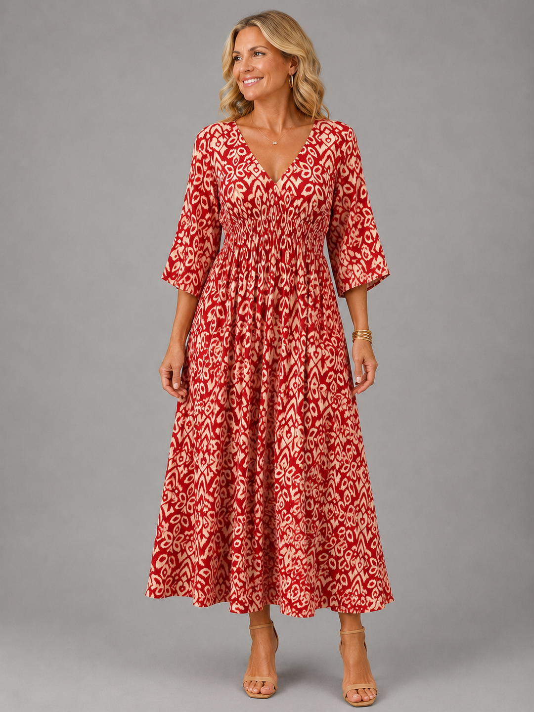 Althea - Bohemian Flow Midi Dress
