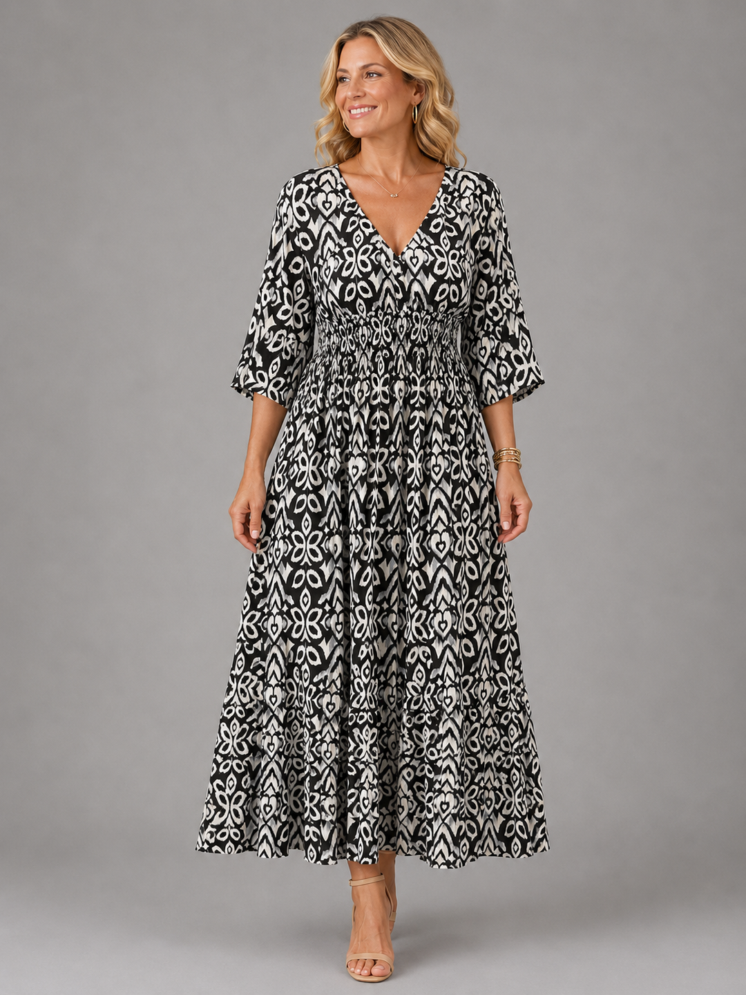 Althea - Bohemian Flow Midi Dress