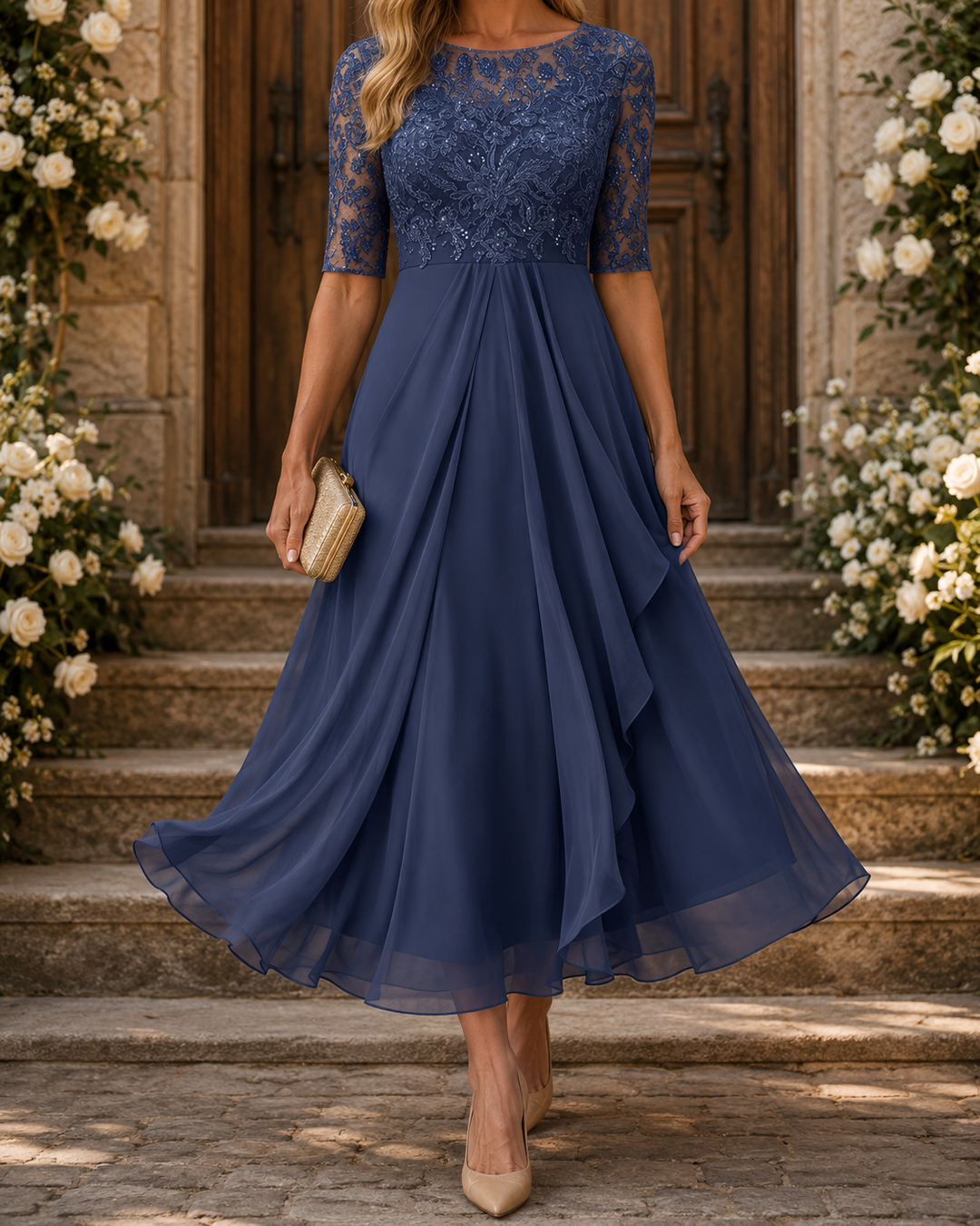 Rose - Lace Midi Dress
