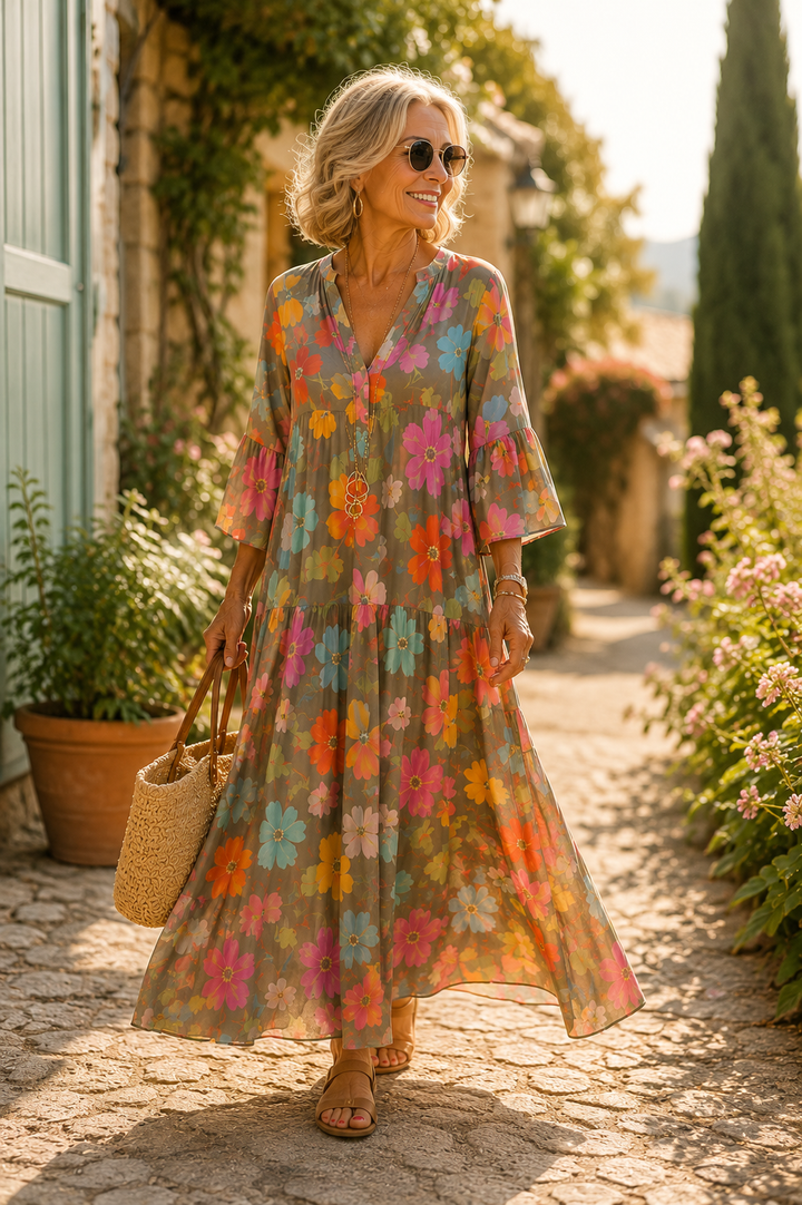 Aurora - Relaxed Floral Maxi Dress