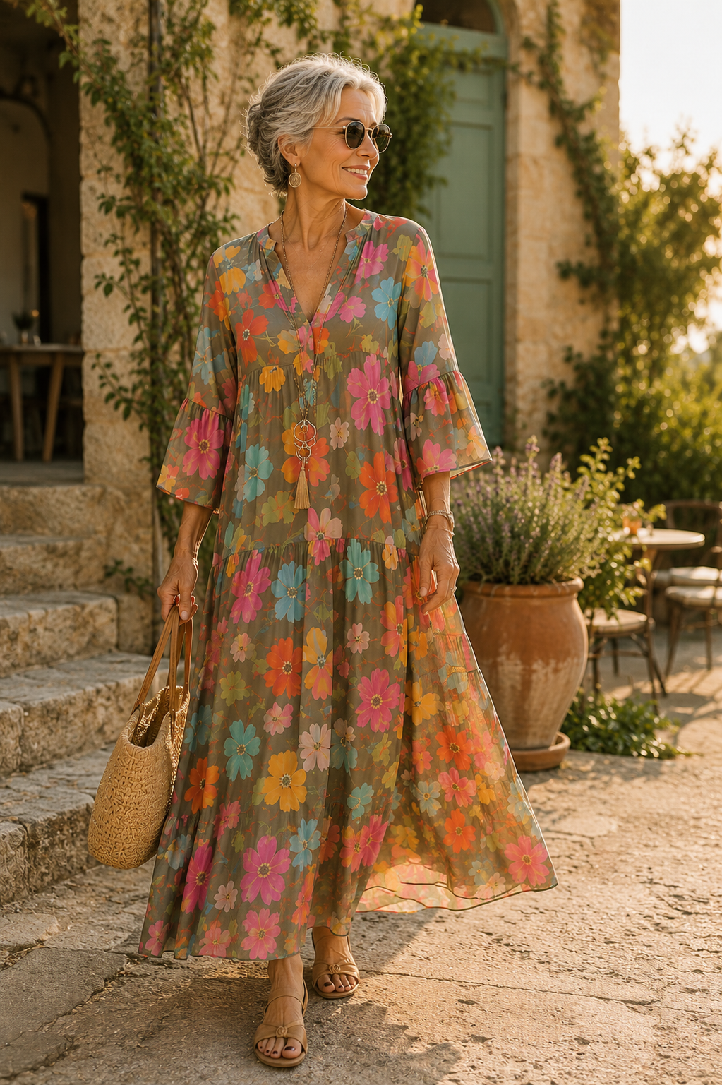 Aurora - Relaxed Floral Maxi Dress