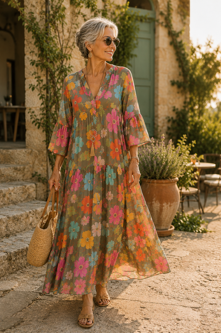 Aurora - Relaxed Floral Maxi Dress