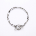 Link T-Bar White Gold Bracelet