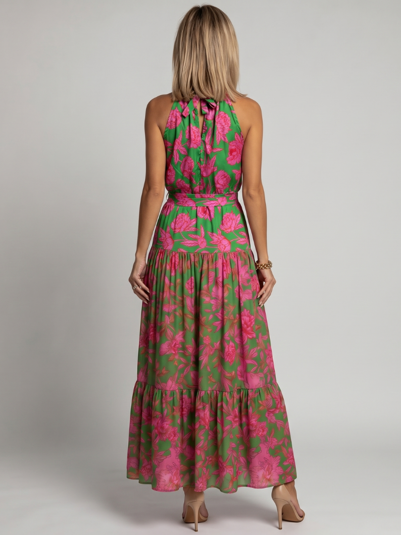Rowen - Draped Halter Midi Dress
