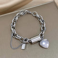 Heartened White Gold Vintage Bracelet