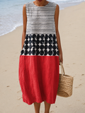Jane - Colorblock Midi Dress