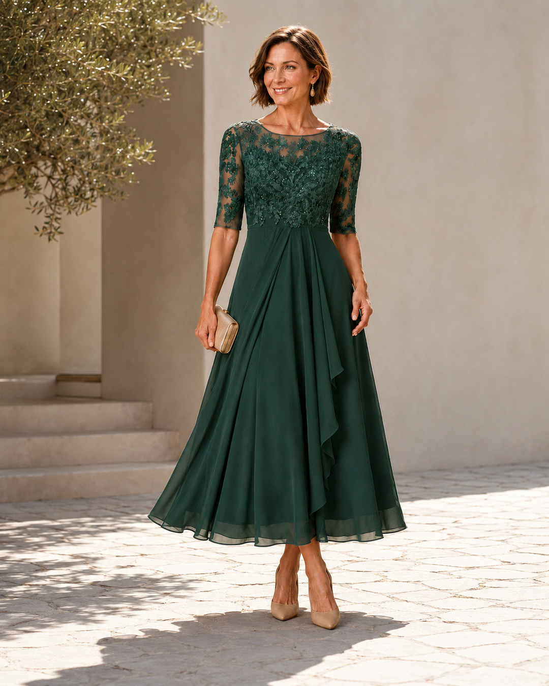 Rose - Lace Midi Dress