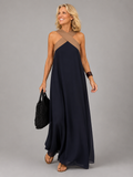 Velora - Cross Elegance Maxi Dress