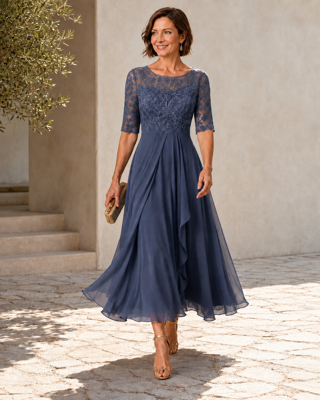 Rose - Lace Midi Dress