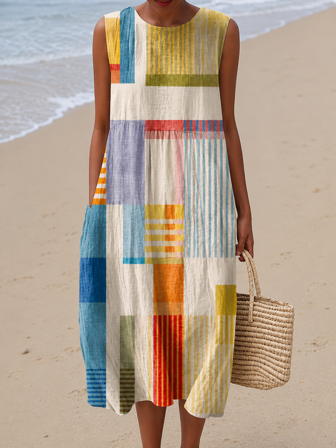 Eve - Geometric Midi Dress