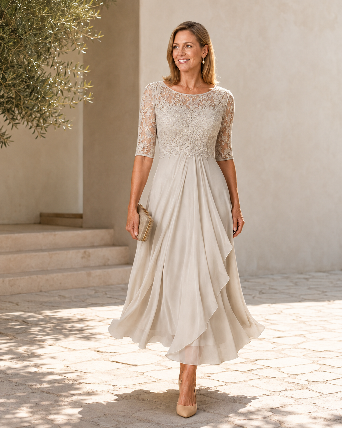 Rose - Lace Midi Dress