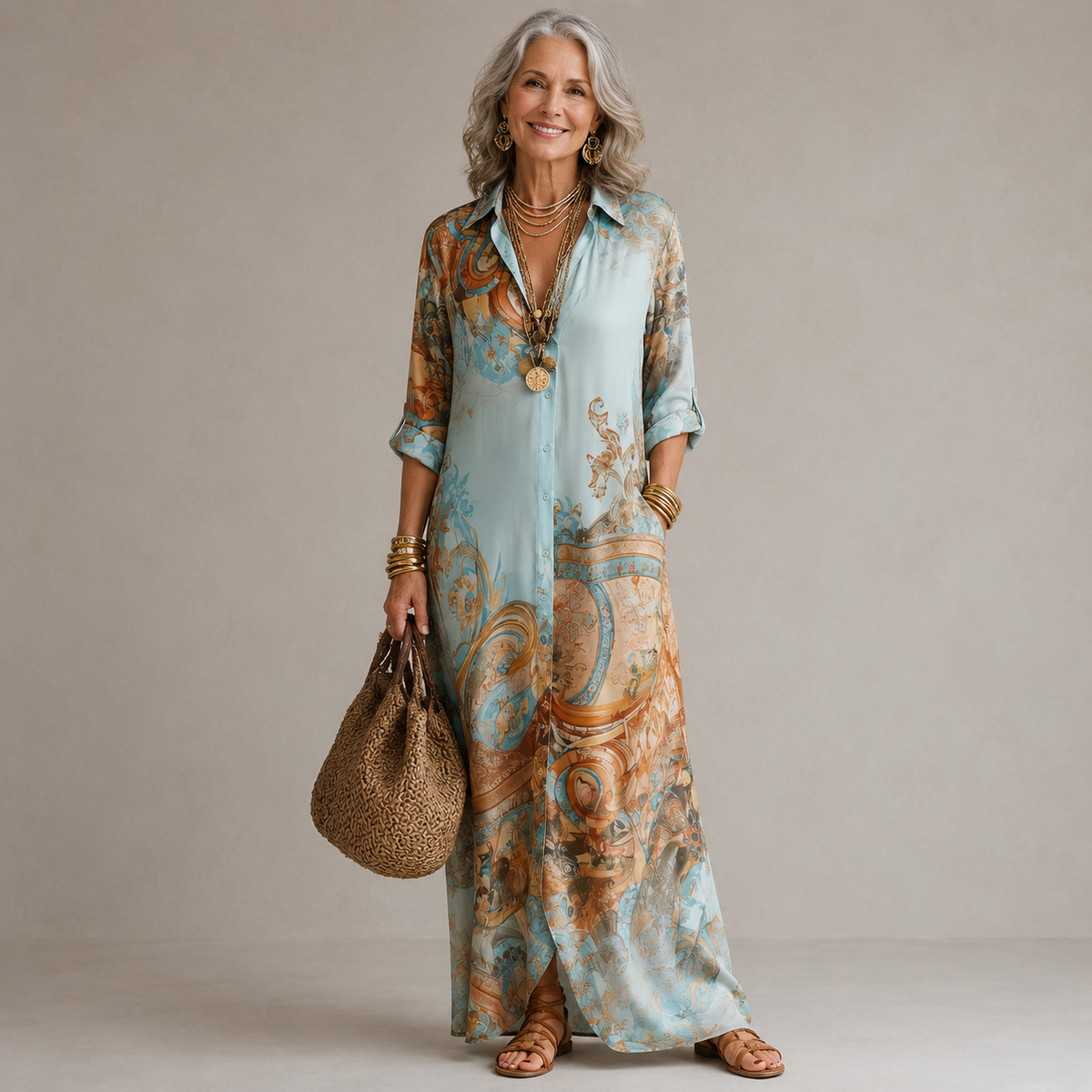 Evalexy - Maxi Dress Print Luxury