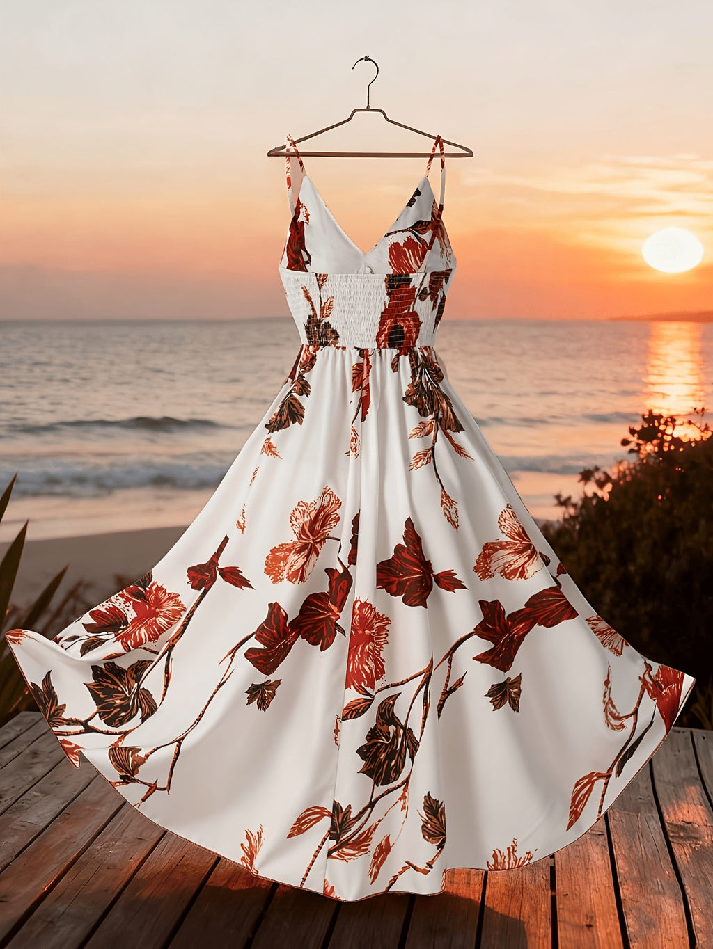 Lucinda - Floral Twist Front Maxi Dress