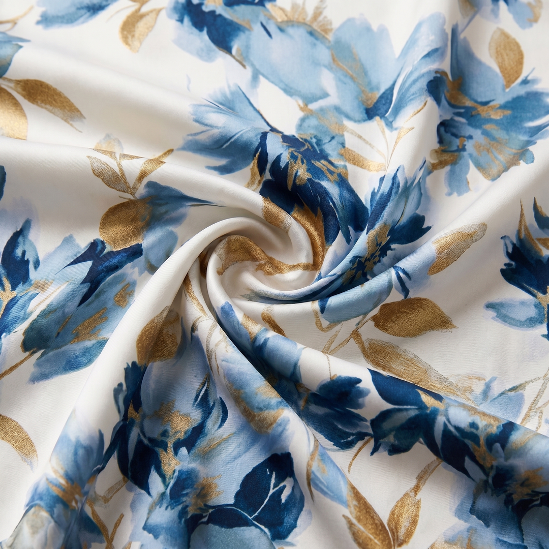 Elara - Floral Wrap Waist Midi Dress
