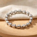 Vintage Silver Cubic Beads Bracelet
