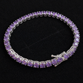 Amethyst Tennis White Gold Bracelet