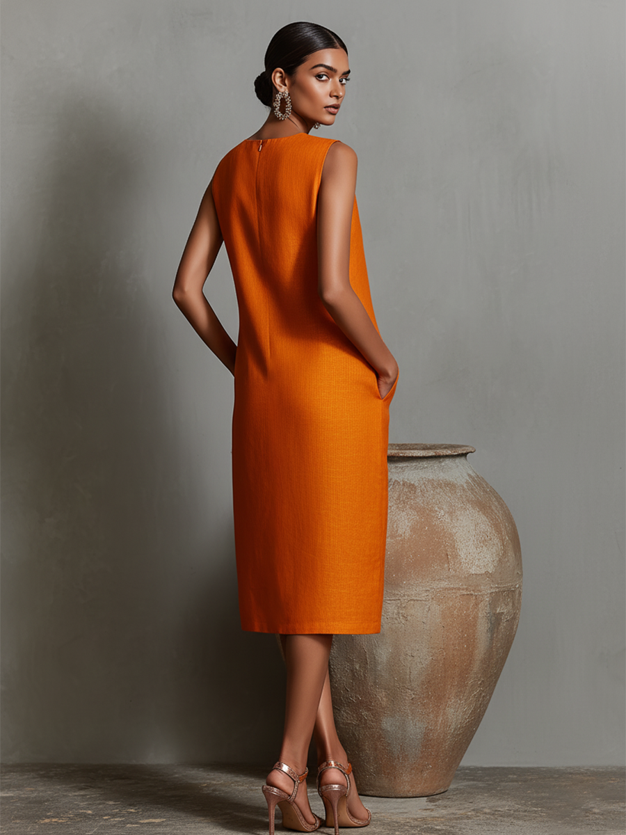 Maureen - Midi Dress with Pockets